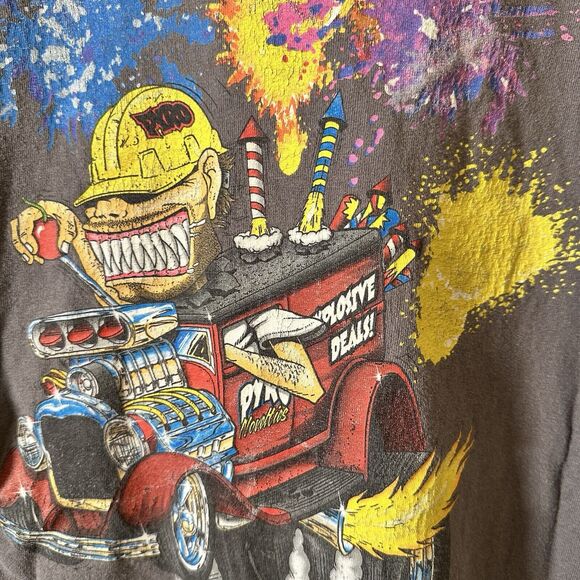 Vintage Pyro Crew T-shirt awesome graphics men's size XL - Picture 5 of 8